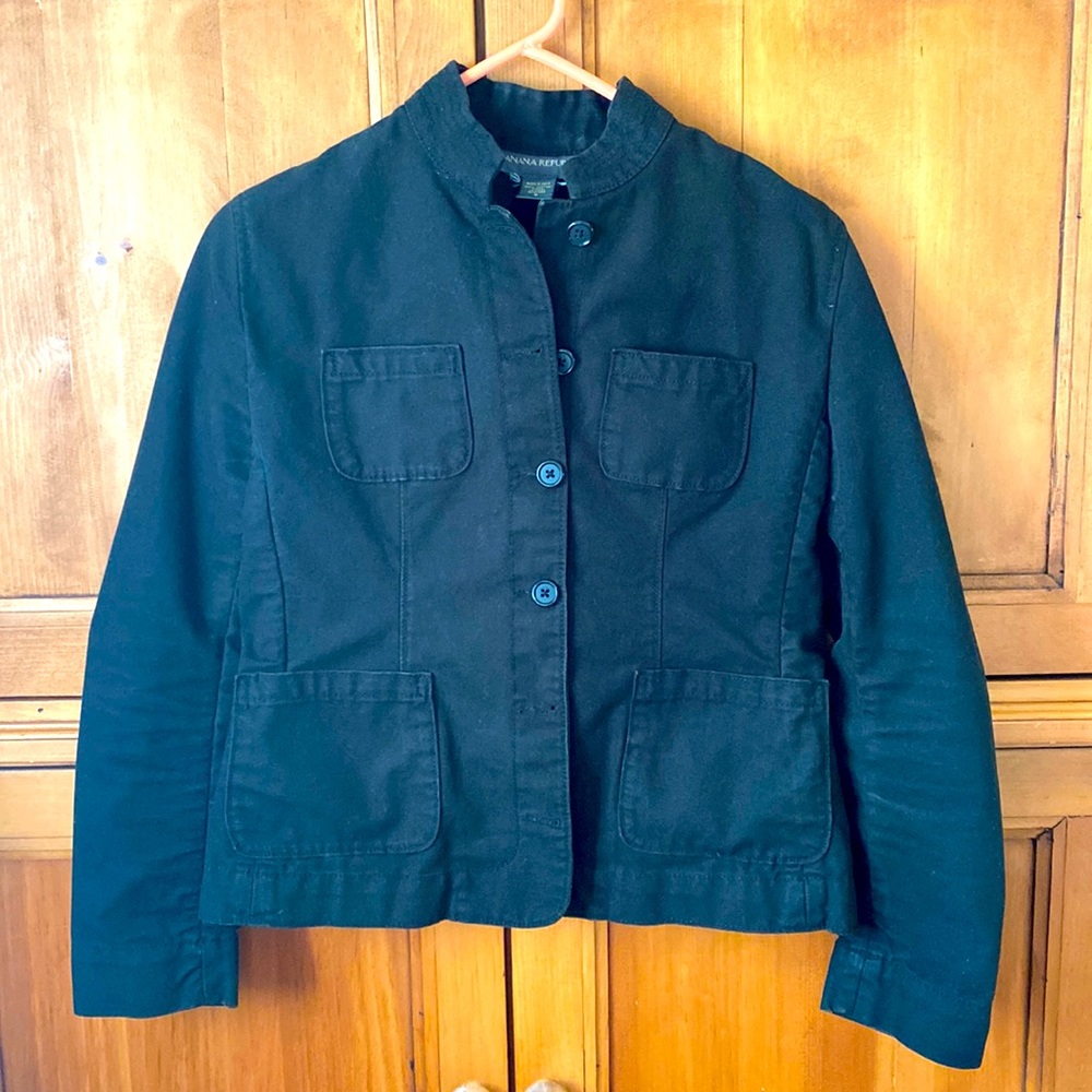 Banana Republic canvas casual blazer.